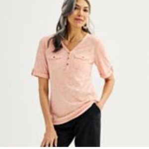 Women's Croft & Barrow Henley utility top